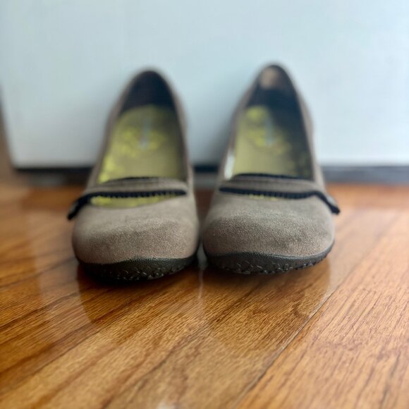 Merrell Petunia Taupe Wedge Suede Mary Jane Womens Shoes 7 - Picture 10 of 10